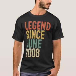 T-shirt Légende depuis juin 2008 Enfants 13e anniversaire 