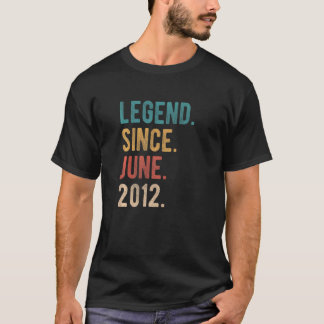 T-shirt Légende depuis juin 2012 10 ans Anniversaire 10e a