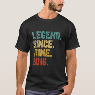 T-shirt Légende depuis juin 2016 6e anniversaire