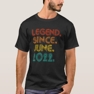 T-shirt Légende depuis juin 2022 Vintage 2022 Anniv Anniv