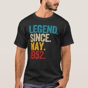 T-shirt Légende depuis mai 1952 70 ans 70e anniversaire Mo