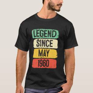 T-shirt Légende Depuis mai 1960 65 Ans Femmes Hommes 65e