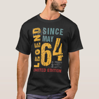 T-shirt Légende Depuis Mai 1964 Pour 58 Ans 58e Naissance