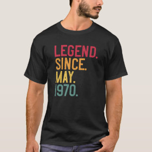 T-shirt Légende depuis mai 1970 51E Anniversaire 51 Ans V