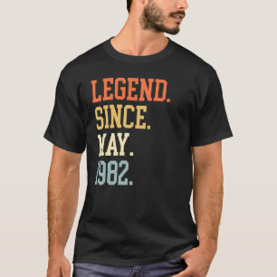 T-shirt Légende Depuis Mai 1982 Pour Hommes Femmes Mai 198
