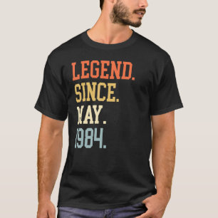 T-shirt Légende Depuis Mai 1984 Pour Hommes Femmes Mai 198