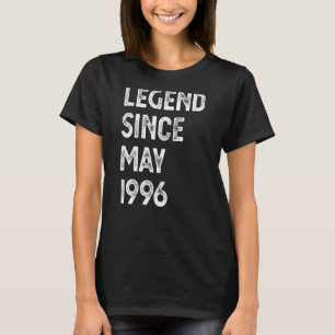 T-shirt Légende depuis mai 1996 26e anniversaire Hommes Fe