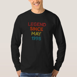 T-shirt Légende depuis mai 1998 Anniversaire rétro