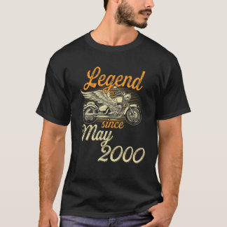 T-shirt Légende Depuis Mai 2000 22E Anniversaire Moto