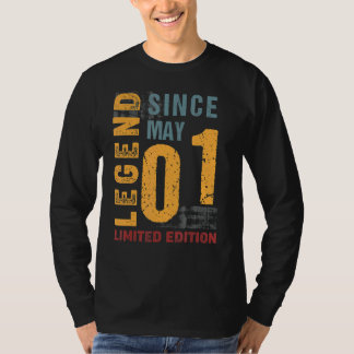 T-shirt Légende Depuis Mai 2001 Pour 21 Ans 21e Naissance