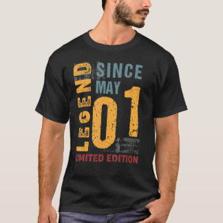 T-shirt Légende Depuis Mai 2001 Pour 21 Ans 21e Naissance