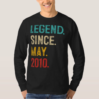 T-shirt Légende depuis mai 2010 13e anniversaire Cadeaux 1