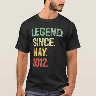 T-shirt Légende depuis mai 2012 10e anniversaire garçon 10