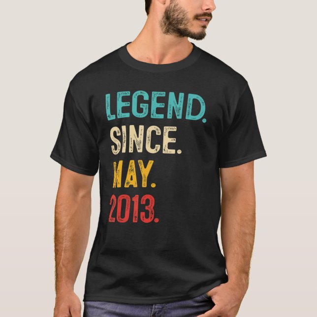 T-shirt Légende depuis mai 2013 10e anniversaire Cadeaux 1 (Devant)