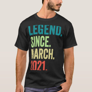 T-shirt Légende depuis mars 2021 Garçon fille 2 ans 2e B