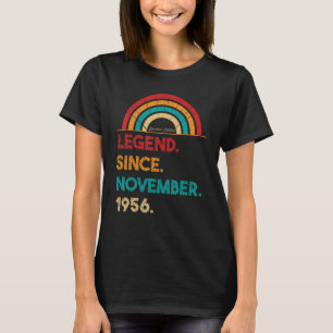 T-shirt Légende depuis novembre 1956 66e anniversaire Né d