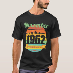T-shirt Légende depuis novembre 1962 60 ans 60s 60 Anniver