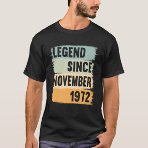 T-shirt Légende depuis novembre 1972 50 ans les années 50