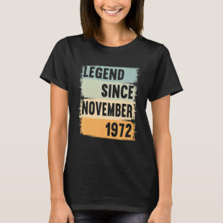 T-shirt Légende depuis novembre 1972 50 ans les années 50