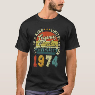 T-shirt Légende depuis novembre 1974 48 Ans 48e Naissance