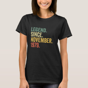 T-shirt Légende depuis novembre 1979 43 Ans 43ème Birt