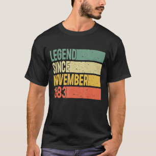 T-shirt Légende depuis novembre 1983 39 Ans 39e Birt
