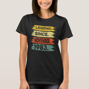 T-shirt Légende depuis novembre 1983 39e anniversaire 39 a
