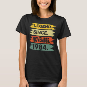 T-shirt Légende depuis novembre 1984 38e anniversaire 38 a