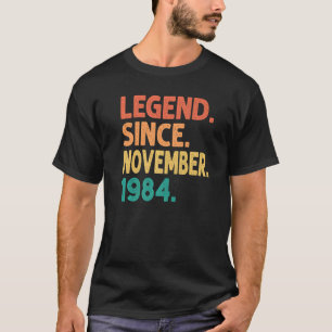 T-shirt Légende depuis novembre 1984 38e anniversaire Retr