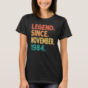T-shirt Légende depuis novembre 1984 38e anniversaire Retr