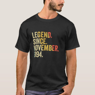 T-shirt Légende depuis novembre 1994 28 Ans 28e Birt
