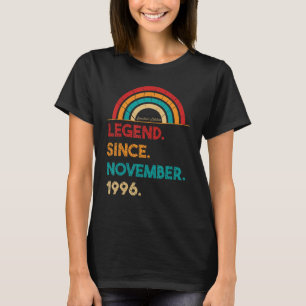 T-shirt Légende depuis novembre 1996 26e anniversaire Né e