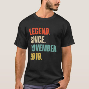 T-shirt Légende depuis novembre 2010 - Vintage 2010 10th B