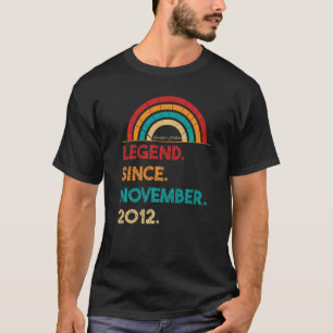 T-shirt Légende depuis novembre 2012 10e anniversaire Né d