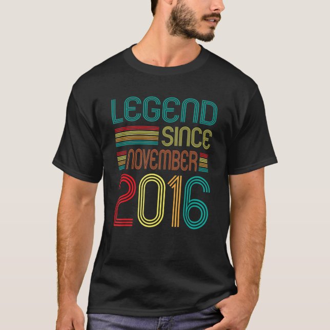 T-shirt Légende depuis novembre 2016 Rétro 6 Ans 6ème B (Devant)