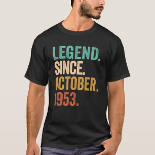 T-shirt Légende depuis octobre 1953 69 ans 69e anniversair