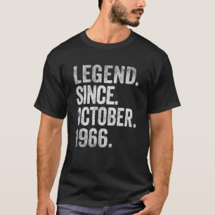 T-shirt Légende depuis octobre 1966 56 ans 56e anniversair
