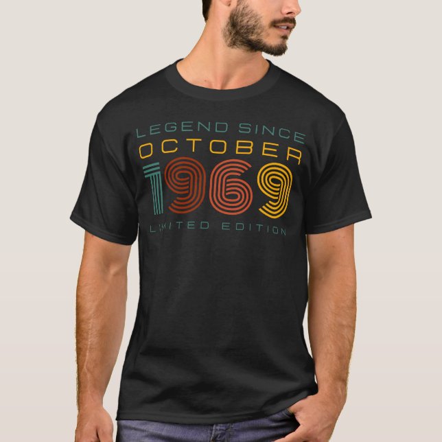 T-shirt Légende Depuis octobre 1969, édition limitée pour  (Devant)