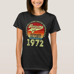 T-shirt Légende depuis octobre 1972 Anniversaire Vintage r