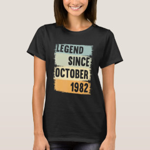 T-shirt Légende depuis octobre 1982 40 ans 40 ans 40 Anniv