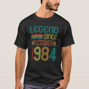 T-shirt Légende depuis octobre 1984 38e anniversaire Retro