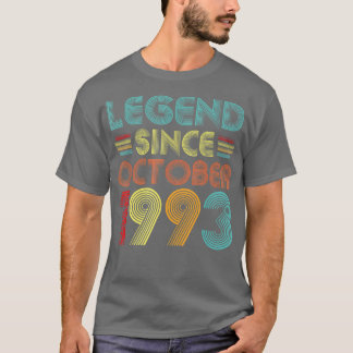 T-shirt Légende depuis octobre 1993 29 ans 29e anniversair