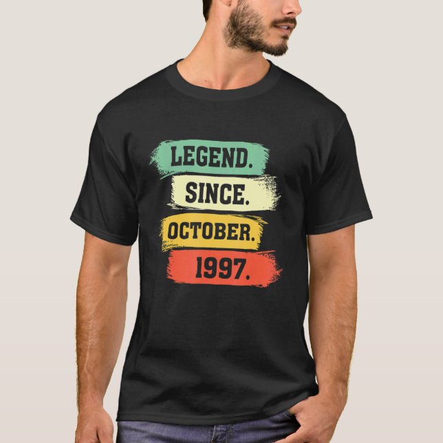 T-shirt Légende depuis octobre 1997 u2013 Joyeux anniversa (Devant)