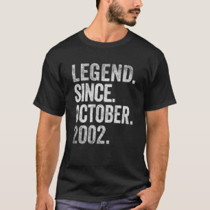 T-shirt Légende depuis octobre 2002 20 ans 20e anniversair