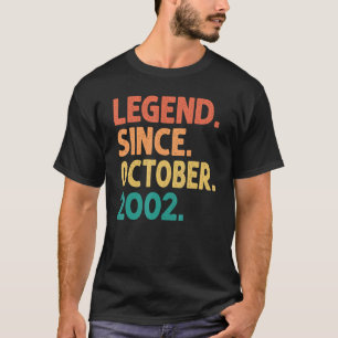 T-shirt Légende depuis octobre 2002 20 ans Vintage 20t