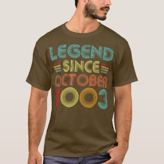 T-shirt Légende depuis octobre 2003 19 ans 19e anniversair