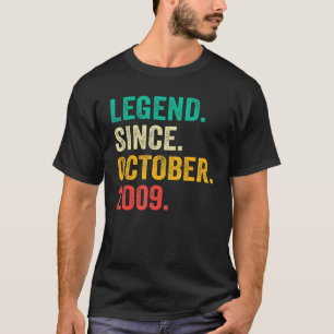 T-shirt Légende depuis octobre 2009 13ème Anniversaire 13