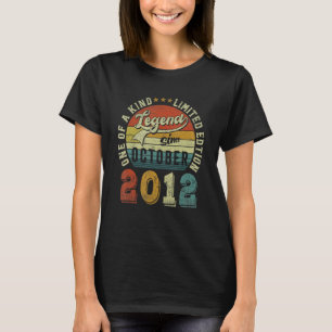 T-shirt Légende depuis octobre 2012 10 ans 10e anniversair