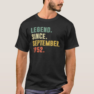 T-shirt Légende depuis septembre 1952 70e anniversaire 70