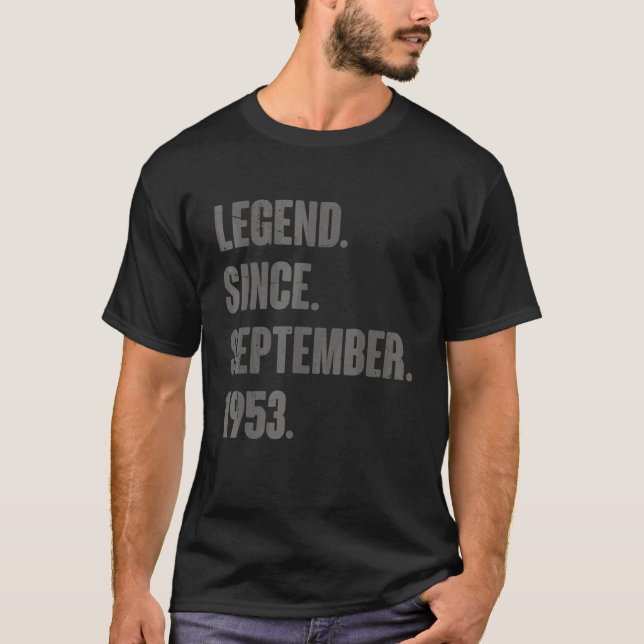 T-shirt Légende depuis septembre 1953 69 ans 69e anniversa (Devant)